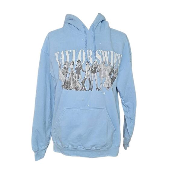 Taylor Swift Tops - Taylor Swift Midnights Women's Size Medium Baby Blue TS Graphic Hoodie